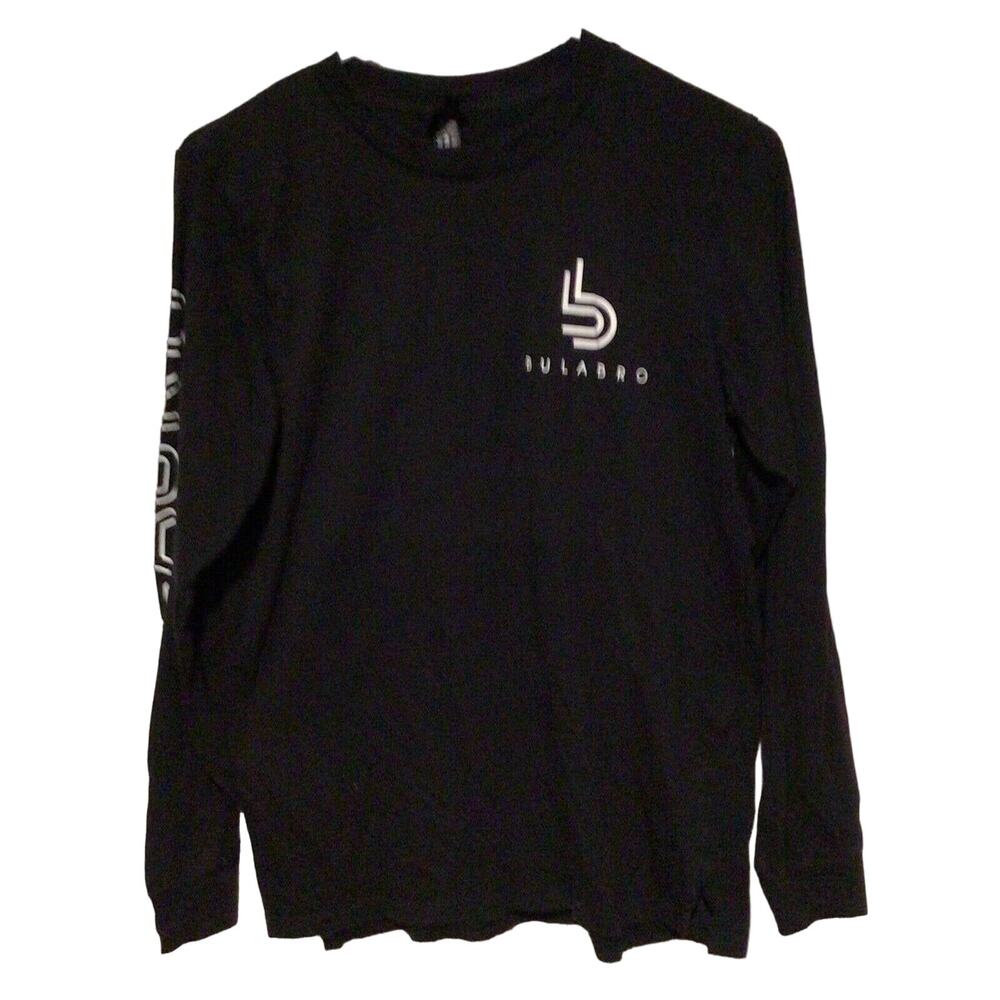 Bulabro Black White Graphic Long Sleeve Casual T-Shirt – Sz Small Streetwear Top